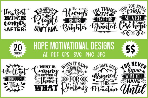 Download Hope Motivational Designs Bundle - Premium Resources