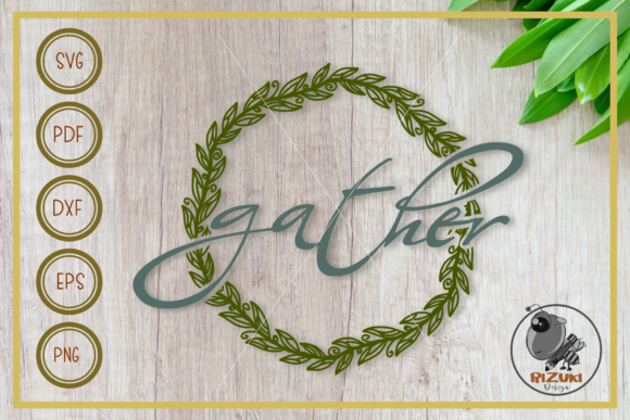 Download Monogram Wreath with Initial "gather" - Premium Resources