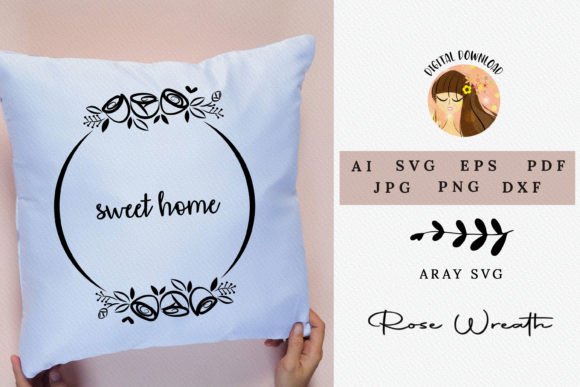 Download Rose Wreath SVG Monogram Wreath Family - Monogram wreath Collection
