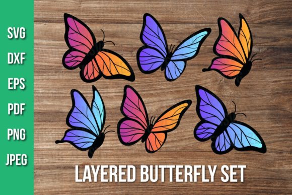 Download Layered Butterflies Cut File Bundle - Layered butterflies Collection
