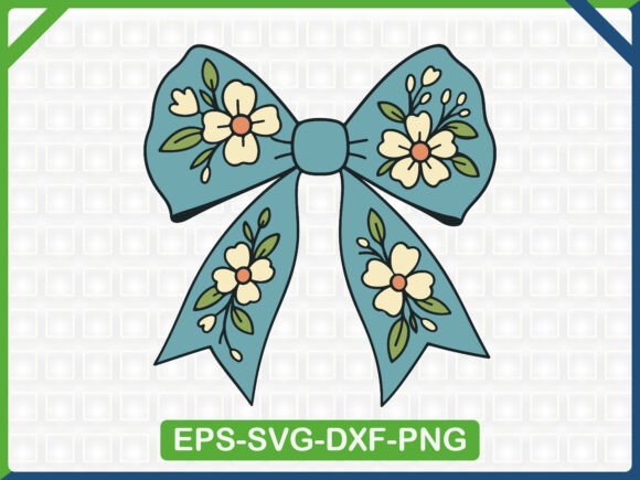 Download Floral Ribbon Bow Embroidery SVG Design - Embroidery svg Collection