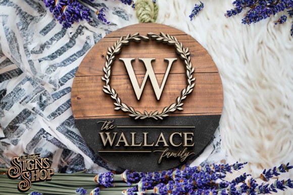Download Family Monogram Wreath | SVG Family Sign - Monogram wreath Collection