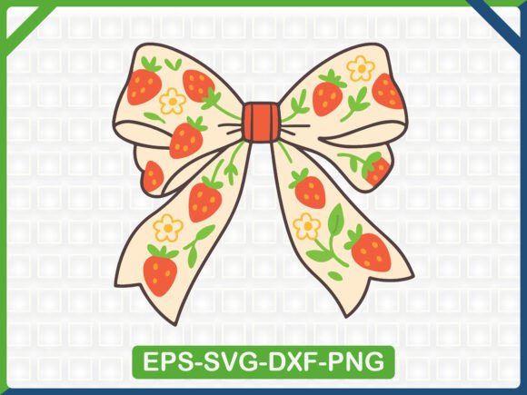 Download Strawberry Bow Embroidery SVG Design - Embroidery svg Collection
