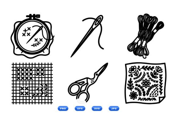 Download Hand Embroidery SVG Icons - Embroidery svg Collection